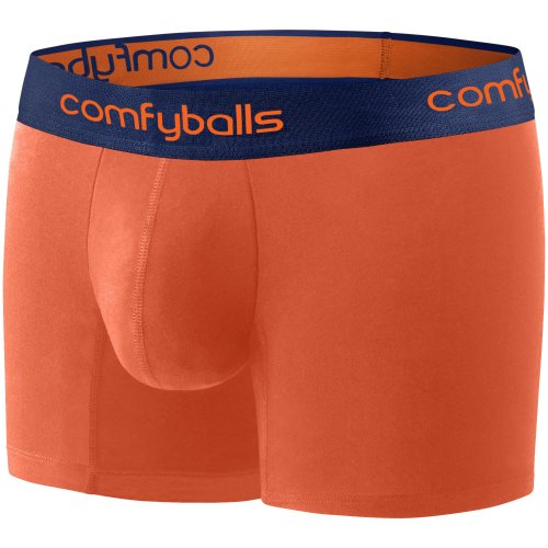 Comfyballs Cotton Long Orange Navy Boxer Solo Sports